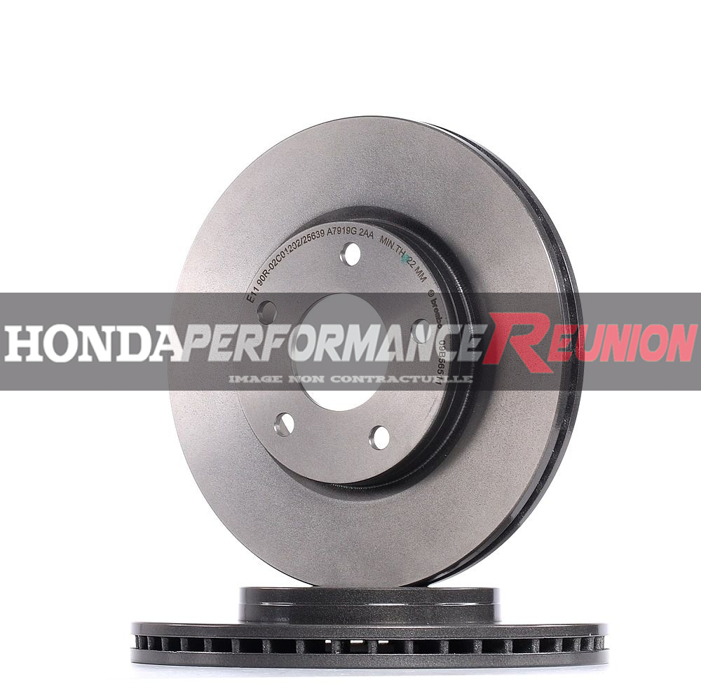 JEU DE 2 DISQUES DE FREIN AVANT - NISSAN - JUKE (F15) - PULSAR (C13) - TIIDA - (Diam. 280 mm - H. 44 mm - C. 68 mm) (5x114.3) - OEM - PREMIUM